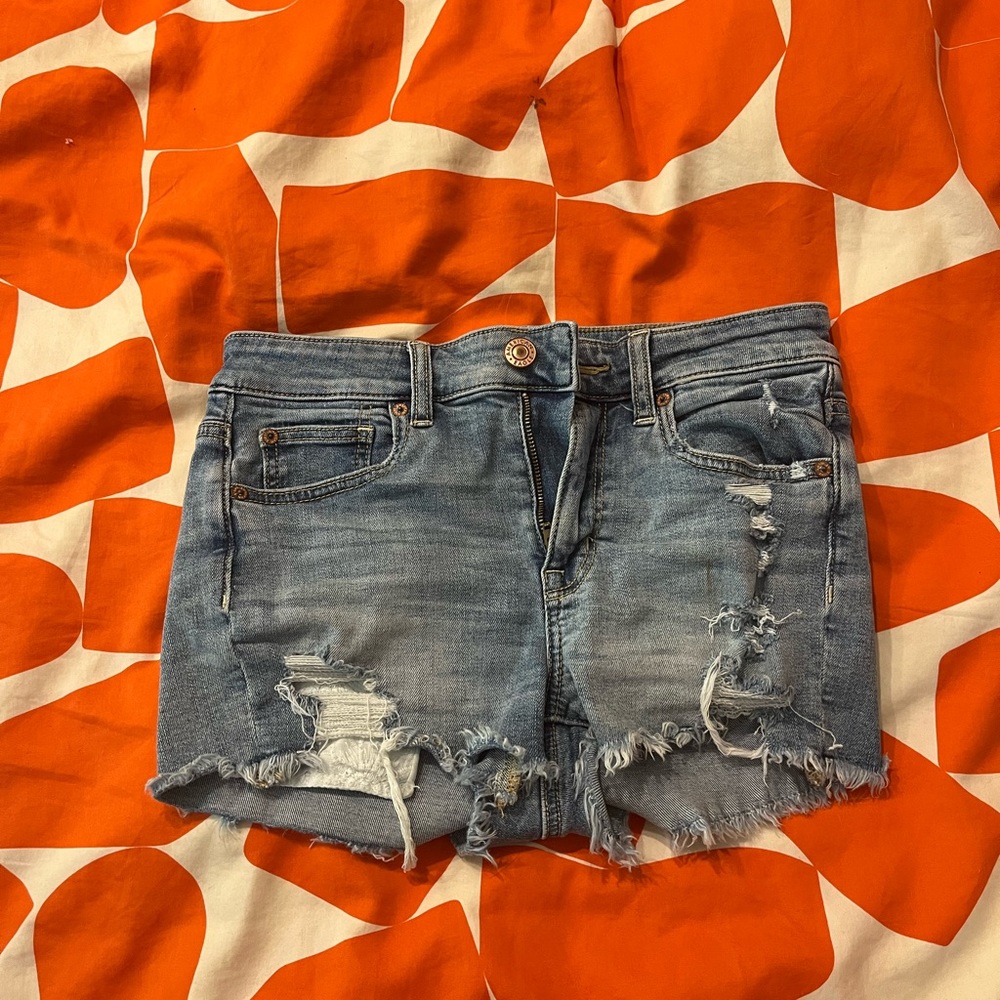 American Eagle Jean Shorts with Lace Pockets
